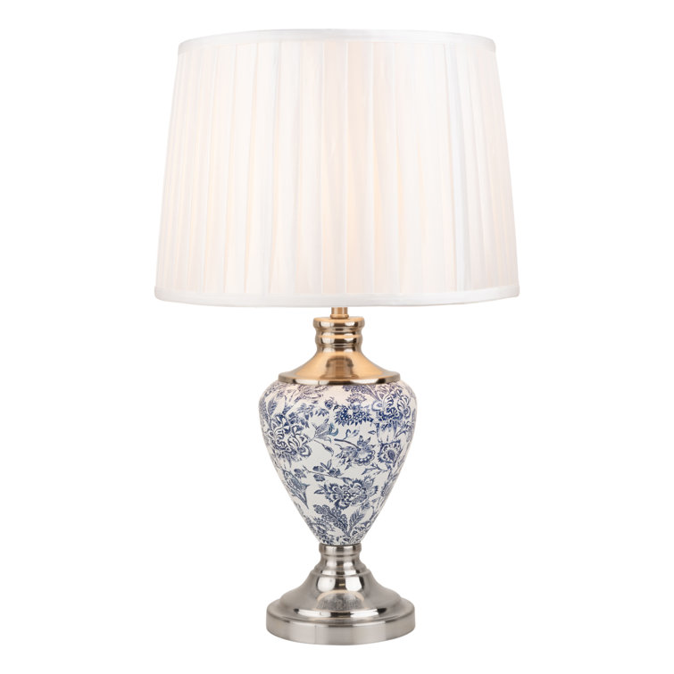 Antique blue top and white lamp